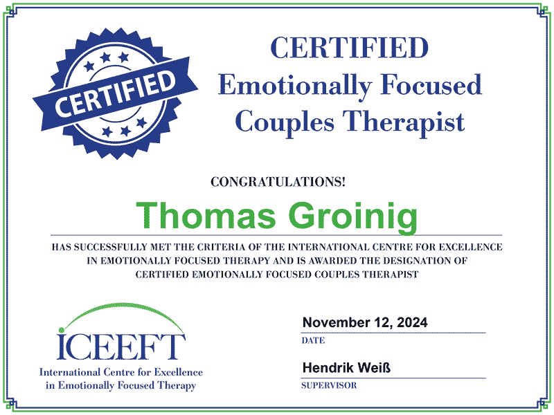 Thomas Groinig - Emotionsfokussierte Paartherapie