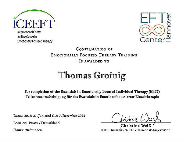 Einzeltherapie - Psychotherapie - Thomas Groinig
